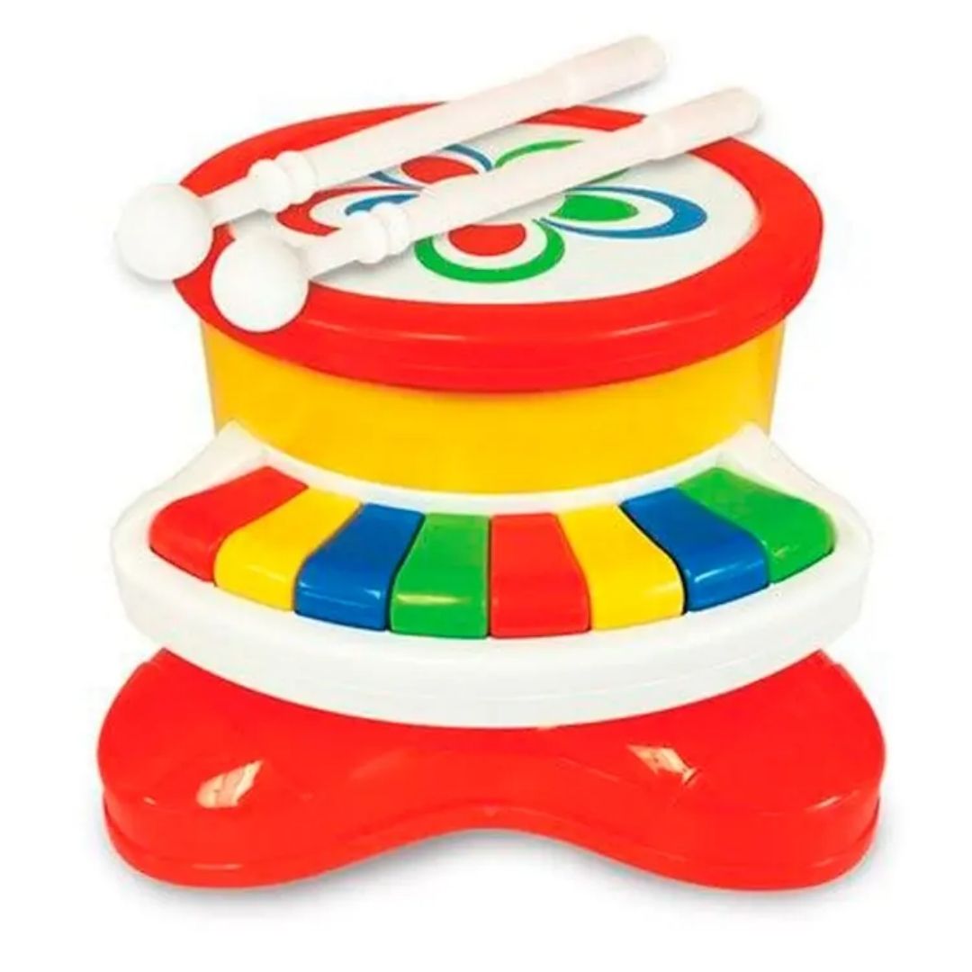 KIDDIELAND MY FIRST DRUM W/MALLETS, Ages 18M+ — Kiddieland