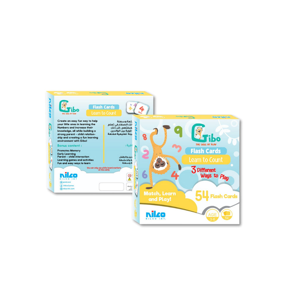NILCO GIBO FLASH CARD LEARN TO COUNT, Ages 6+ — Nilco