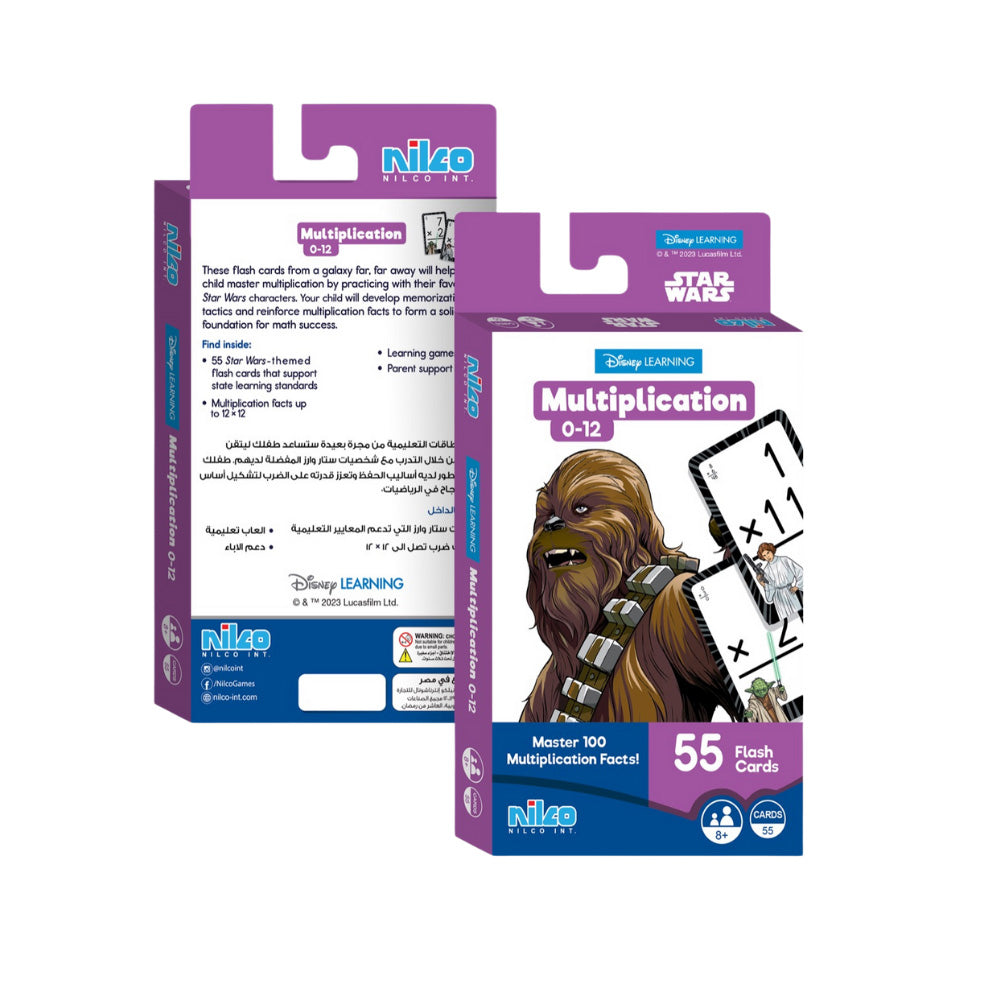 NILCO STARWARS FLASH CARD MULTIPLICATION, Ages 6+. — Nilco