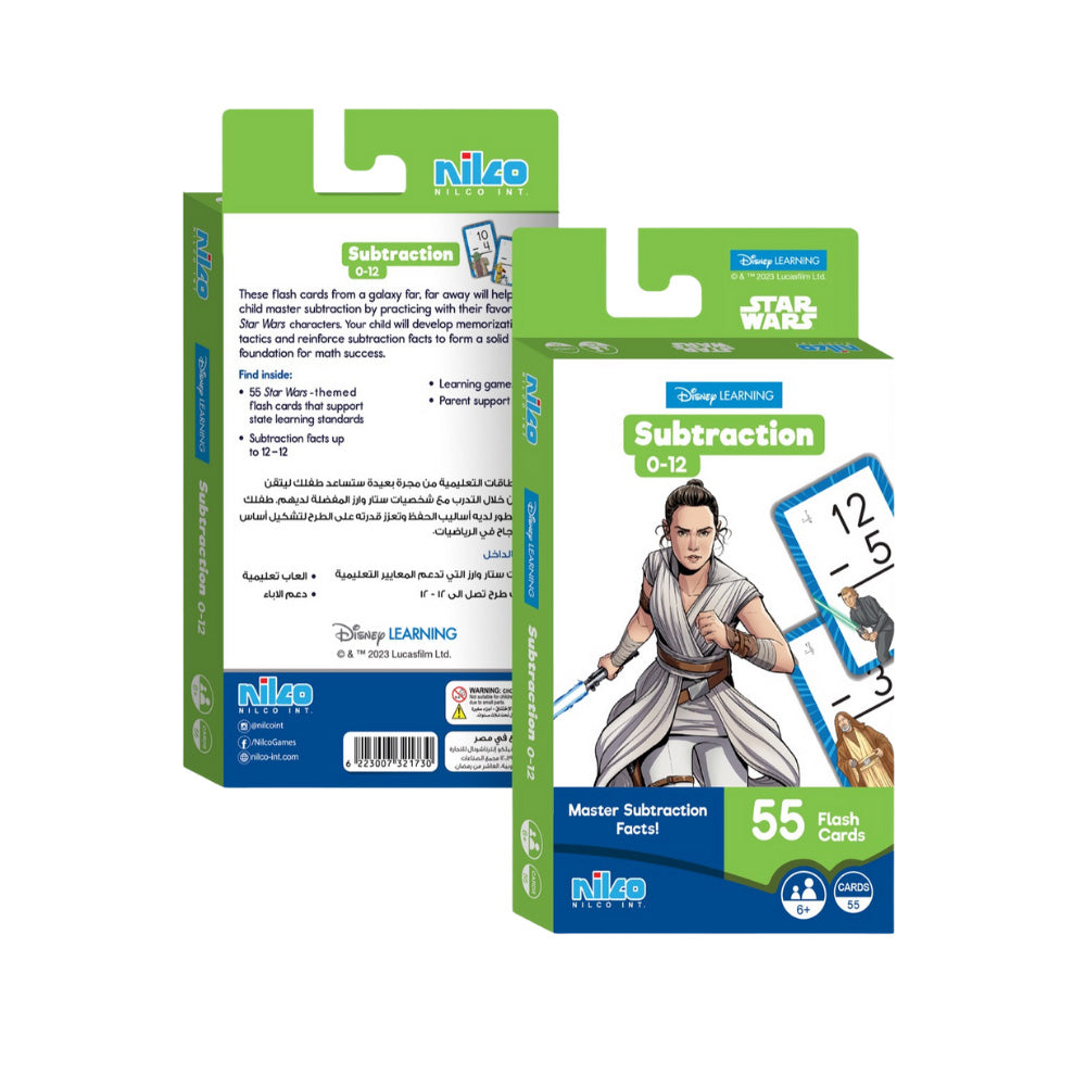 NILCO STARWARS FLASH CARD SUBTRACTION, Ages 6+ — Nilco