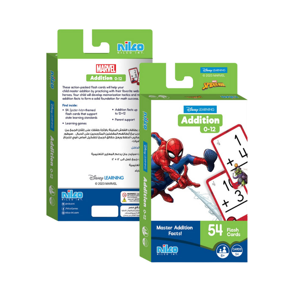 NILCO SPIDERMAN FLASH CARD ADDITION, Ages 6+ — Nilco