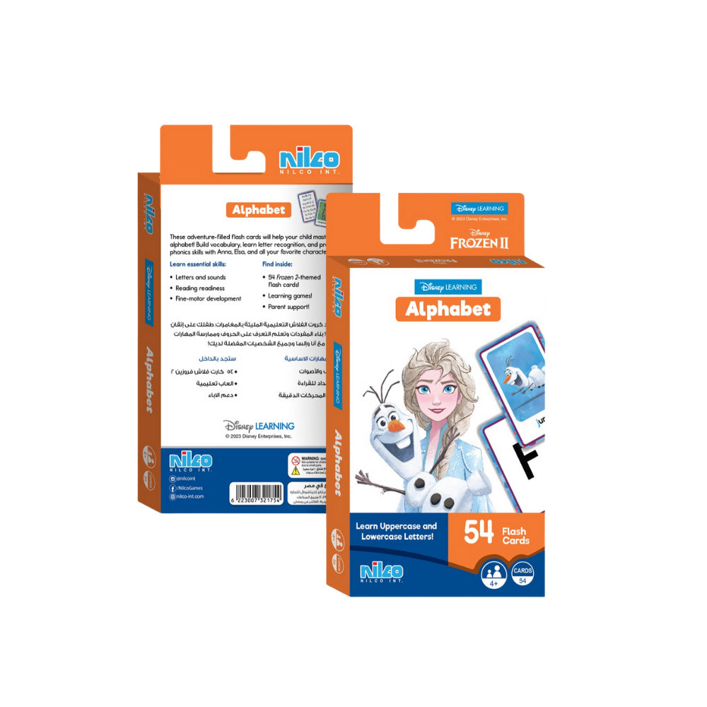 NILCO FROZEN 2 FLASH CARD ALPHABET, Ages 6+ — Nilco