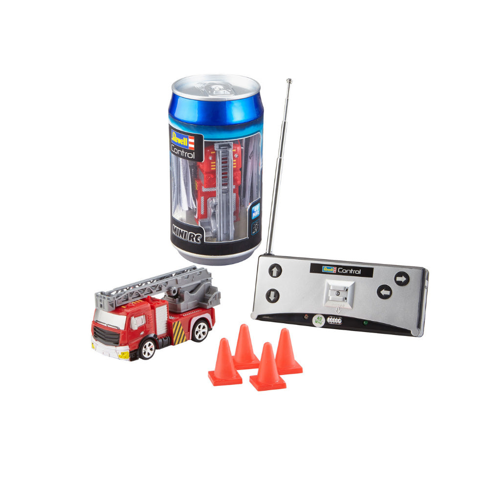 REVELL RC MINI FIRE TRUK IN CAN RECHARGABLE,Ages8+ — Revell