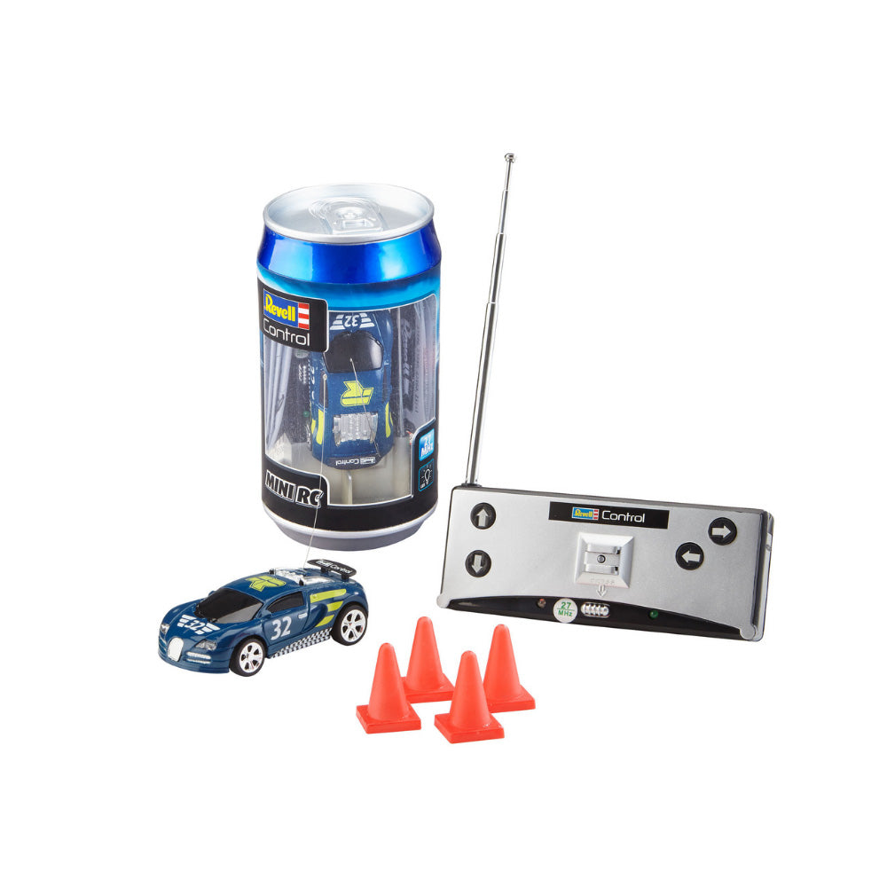 REVELL RC MINI RACING-BLAU IN CAN RECHARGABLE,Ages8+ — Revell