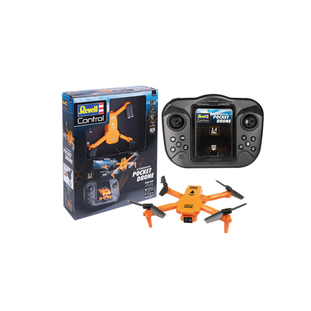 REVELL RC QUADROCOPTER-POCKET DRONE RECHARGABLE,Ages14+ — Revell