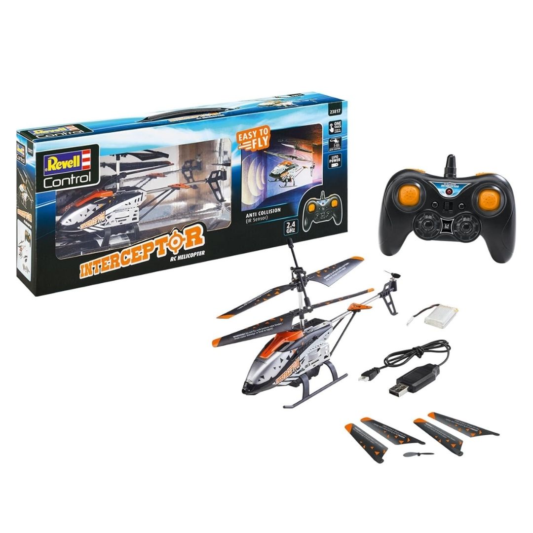 REVELL RC HELICOPTER INTERCEPTOR ANTI COLLISION, Ages 8+ — Revell