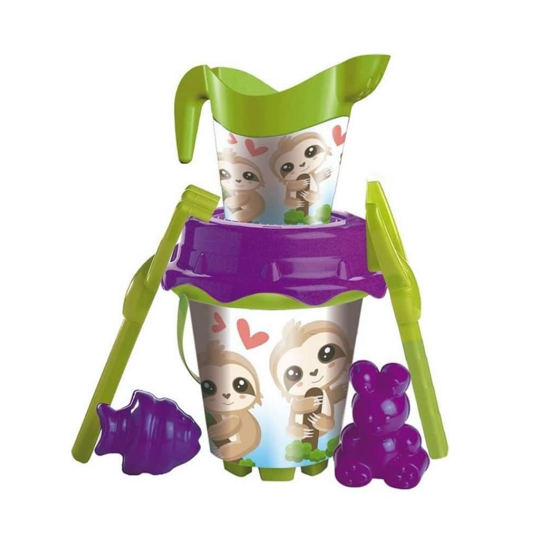 UNICE SLOTH BEACH SET W/BUCKET & ACCESSORIES, Ages 3+ — Unice