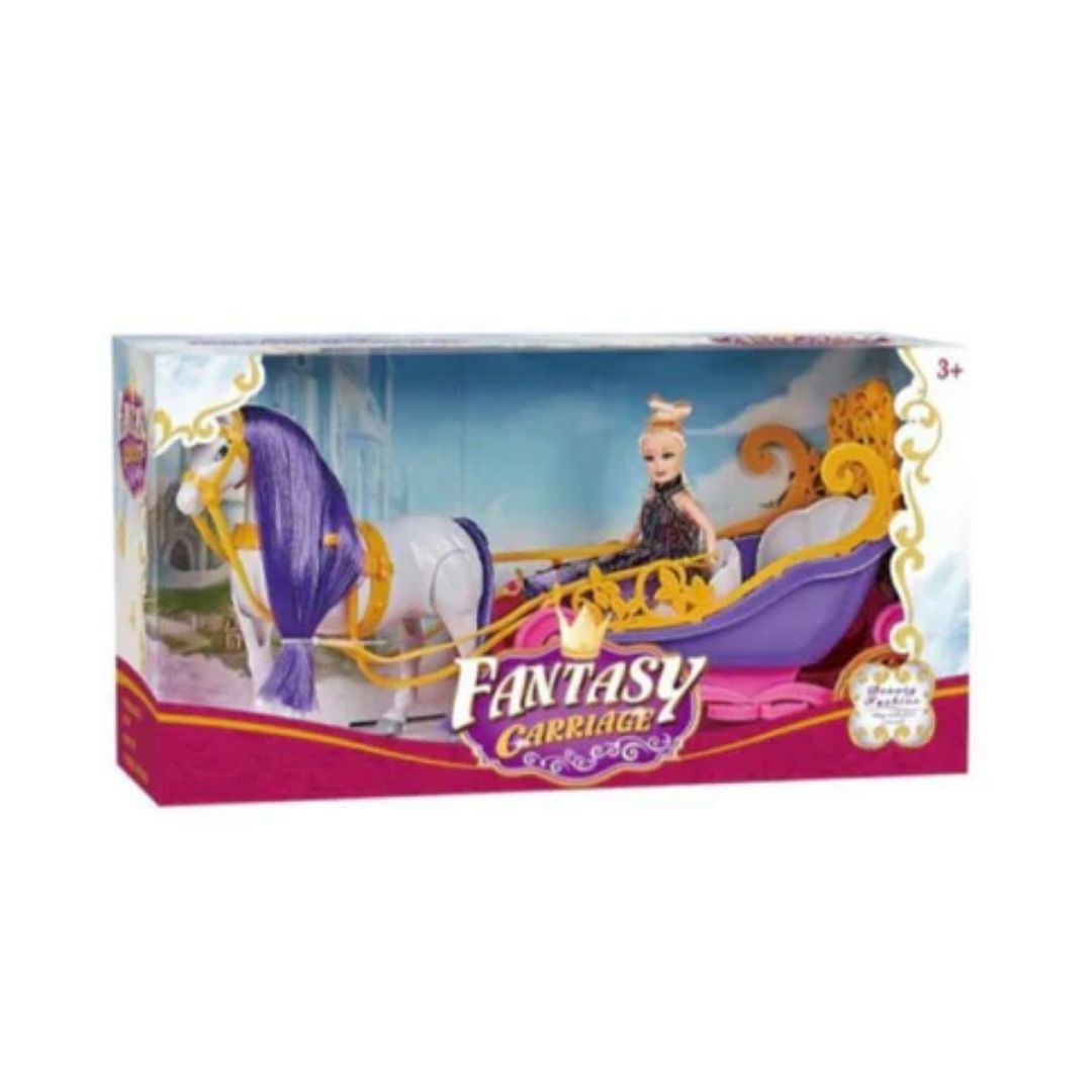 FANTASY CARRIAGE WITH DOLL N CARRIAGE, Ages 3+