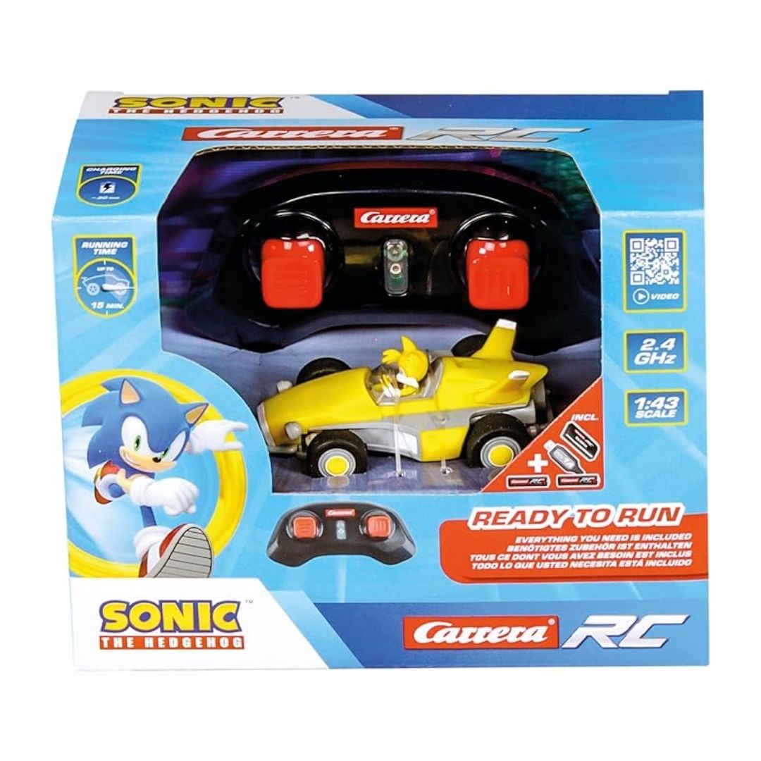 CARRERA TEAM SONIC RACING MINI RC TAILS 1:43, Ages 6+ — Carrera