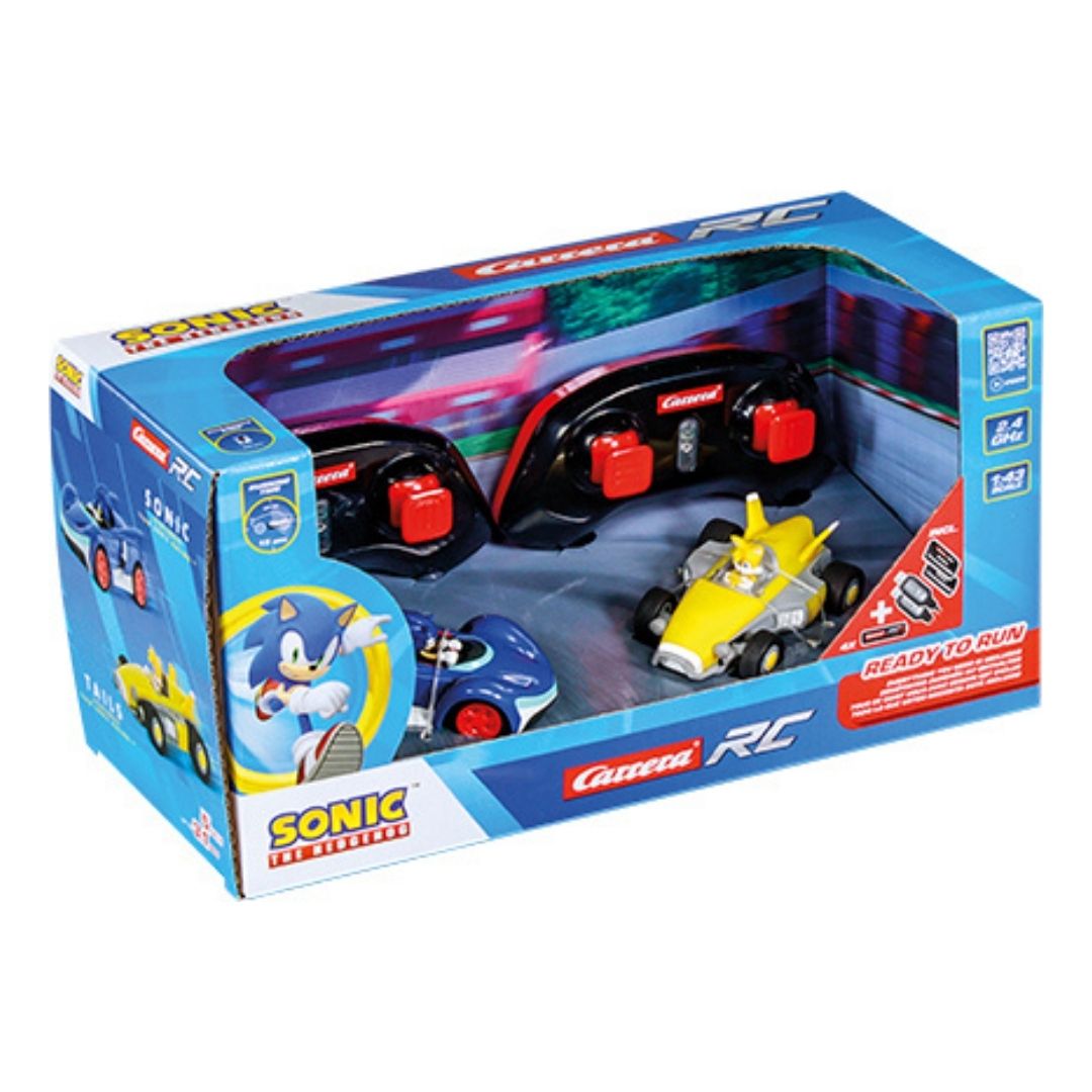 CARRERA TEAM SONIC RACING MINI RC - SONIC & TAILS 1:43, Ages 6+ — Carrera