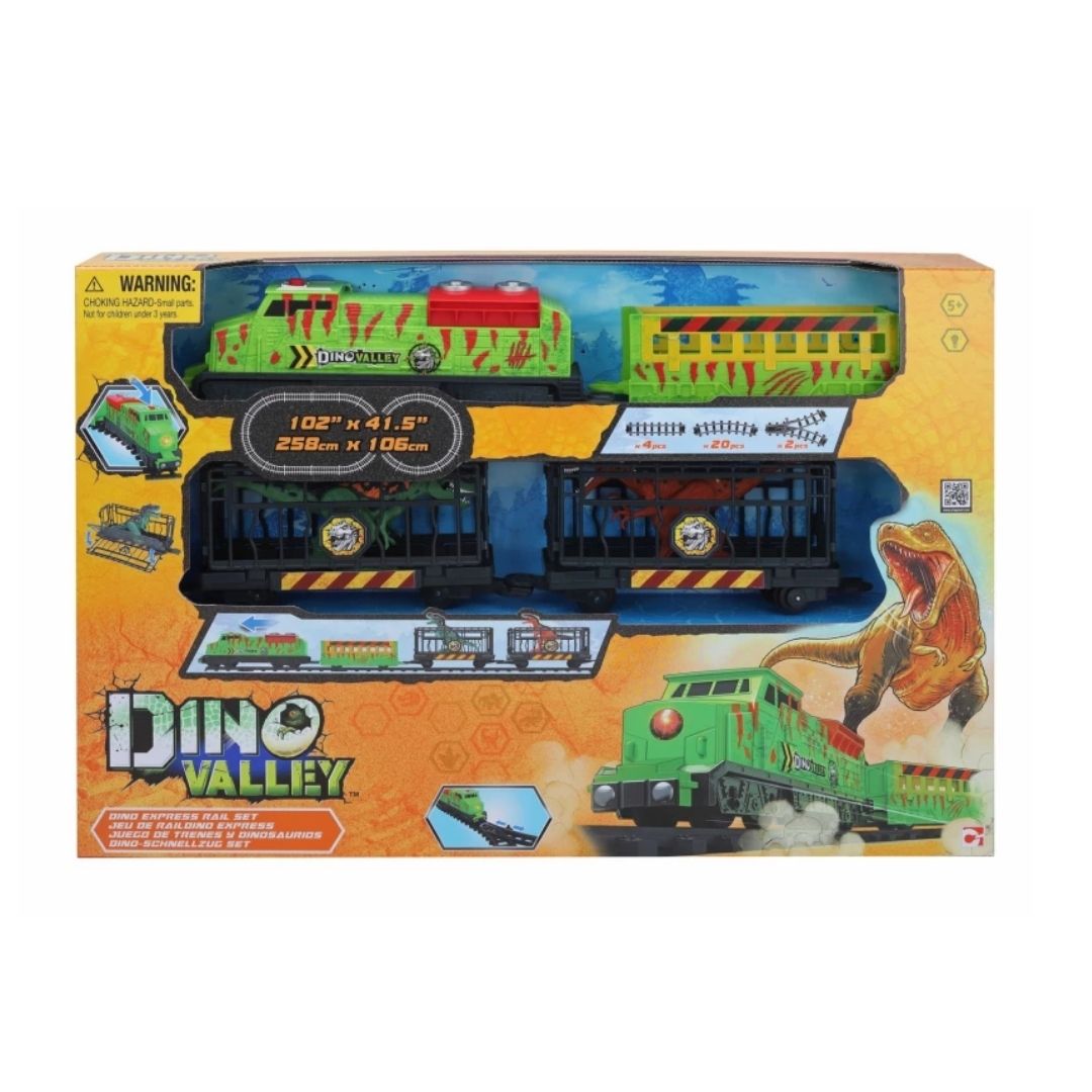 CHAPMEI DINO VALLEY DINO EXPRESS RAIL SET, Ages 5+ — Chapmei