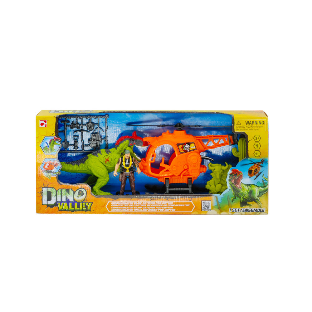 CHAPMEI DINO VALLEY L&S CONCAVENATOR CLAW PODCOPTER PLAYSET,Ages 3+ — Chapmei