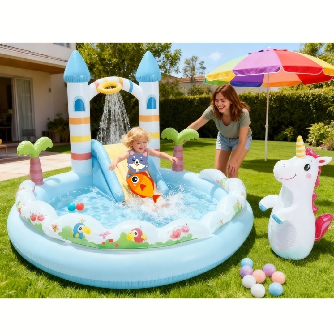 INTEX UNICORN CASTLE PLAY CENTER, Ages 2+ — Intex
