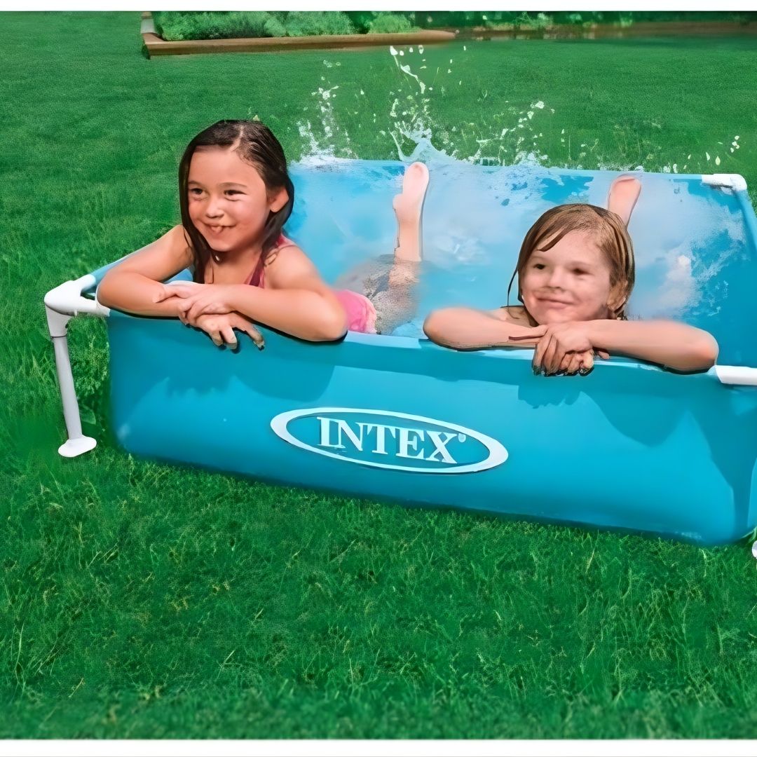 INTEX MINI FRAME POOLS BLUE(122x122x30), Ages 2+ — Intex