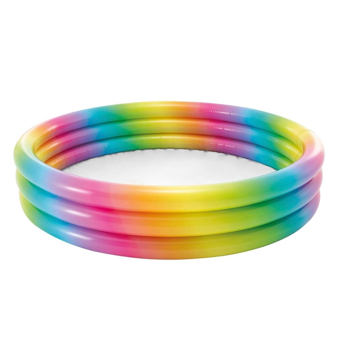 INTEX RAINBOW OMBRE POOL(87 GAL), 3-Ring, Ages 2+ — Intex