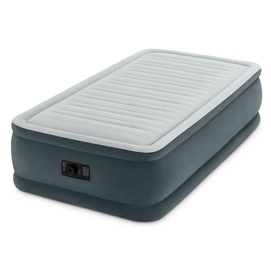 INTEX TWIN COMFORT PLUSH AIRBED W/E.PUMP(99x191x46), Ages Adult — Intex