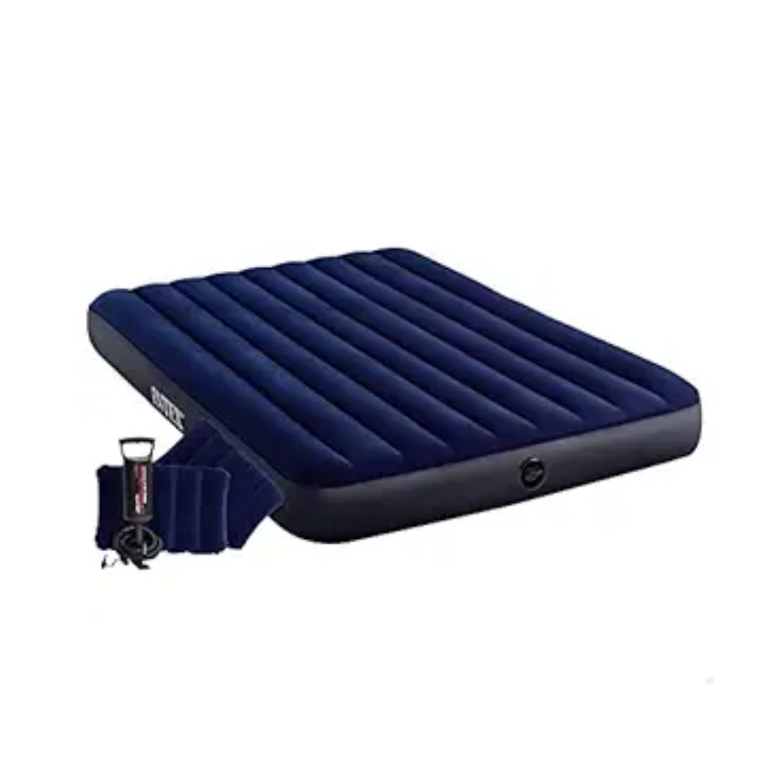 INTEX DURABEAM QUEEN CLASSIC DOWNY AIRBED W/ HAND PUMP(152X203X25),Ages Adult — Intex