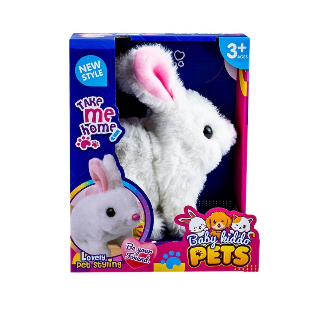 LT CUTE PET PALS RABBIT B/O WHITE, Ages 3+ — LT