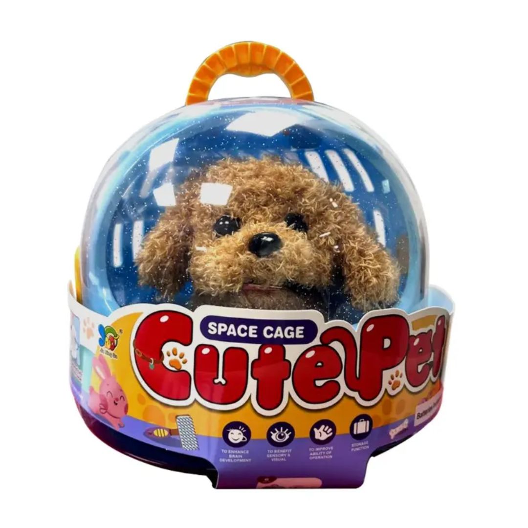 LT CUTE PET DOG BROWN SPACE CAGE, Ages 3+ — LT
