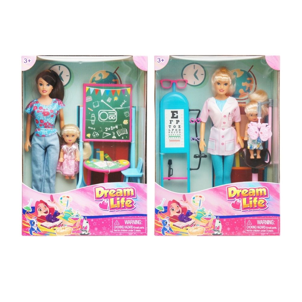 HTIC FASHION DOLL DREAM LIFE DOLL EYE DOCTOR & TUTOR 29 CM, Ages 3+