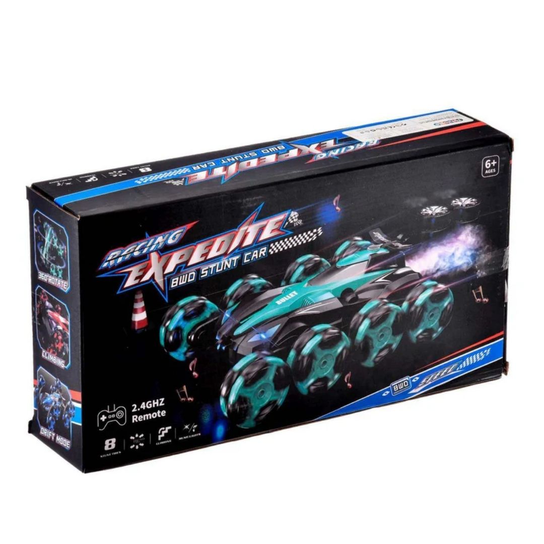 LT RC CARS RC STUNT MASTER W/LIGHT- MUSIC N SPRAY, Ages 3+ — LT