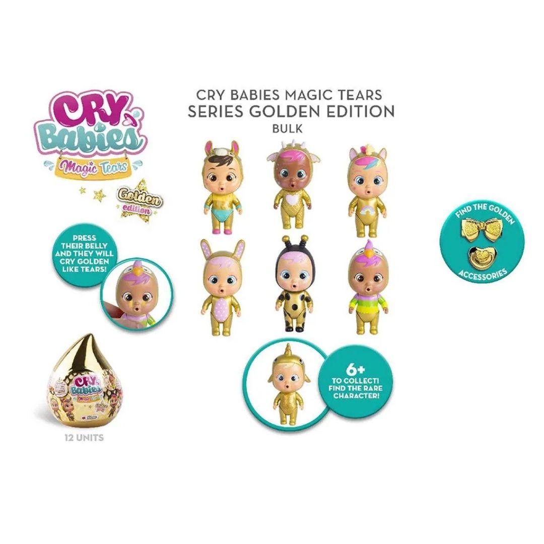CRY BABIES MAGIC TEARS GOLDEN EDITION-12 PC DISPLAY, Ages 3+ — Cry Babies