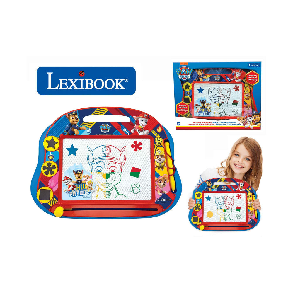 LEXIBOOK PAW PATROL MAGNETIC MULTICOLOR DRAWING BOARD A5 W/ACCESSORIES, Ages 3+ — Lexibook