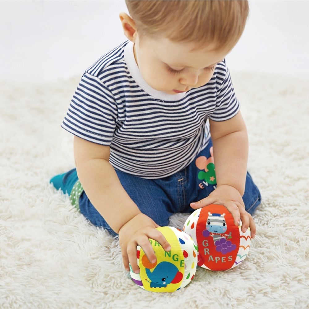 FISHER PRICE BABY PLUSH RATTLE BALLS 10CM-12PC DISPLAY, Ages 0M+ — Fisher-Price