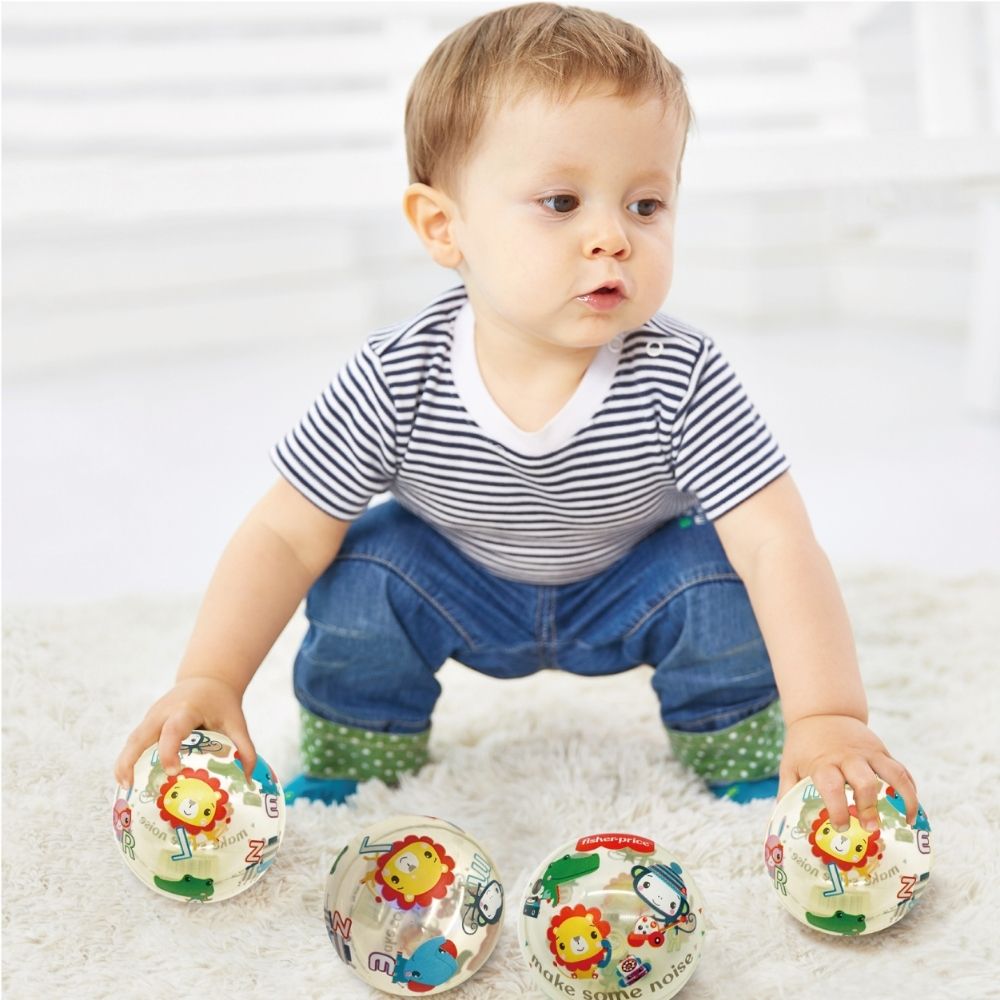FISHER PRICE CHILDRENS FLASH BALL 12PC DISPLAY, Ages 6M+ — Fisher-Price
