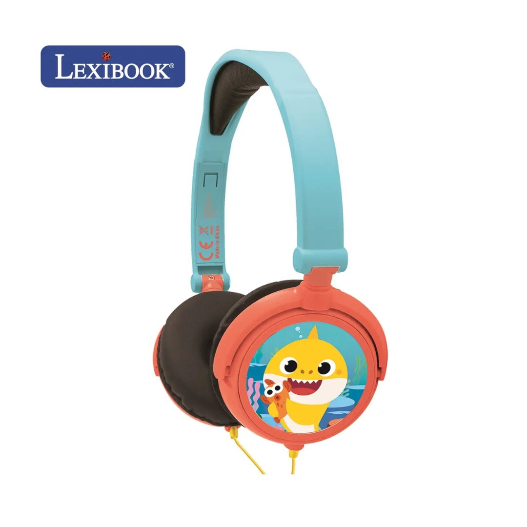 LEXIBOOK BABY SHARK STEREO WIRED FOLDABLE HEADPHONE, Ages 3+ — Lexibook