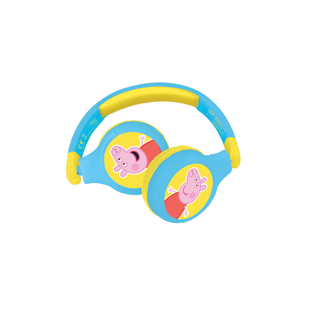 LEXIBOOK PEPPA PIG 2 IN 1 BLUETOOTH® AND WIRED FOLDABLE HEADPHONE, Ages 3+ — Lexibook