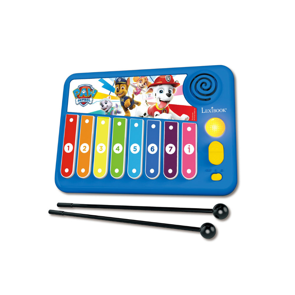 LEXIBOOK PAW PATROL ELECTRONIC XYLOPHONE W/LEARNING MUSIC METHOD W/LIGHTS, Ages 3+ — Lexibook