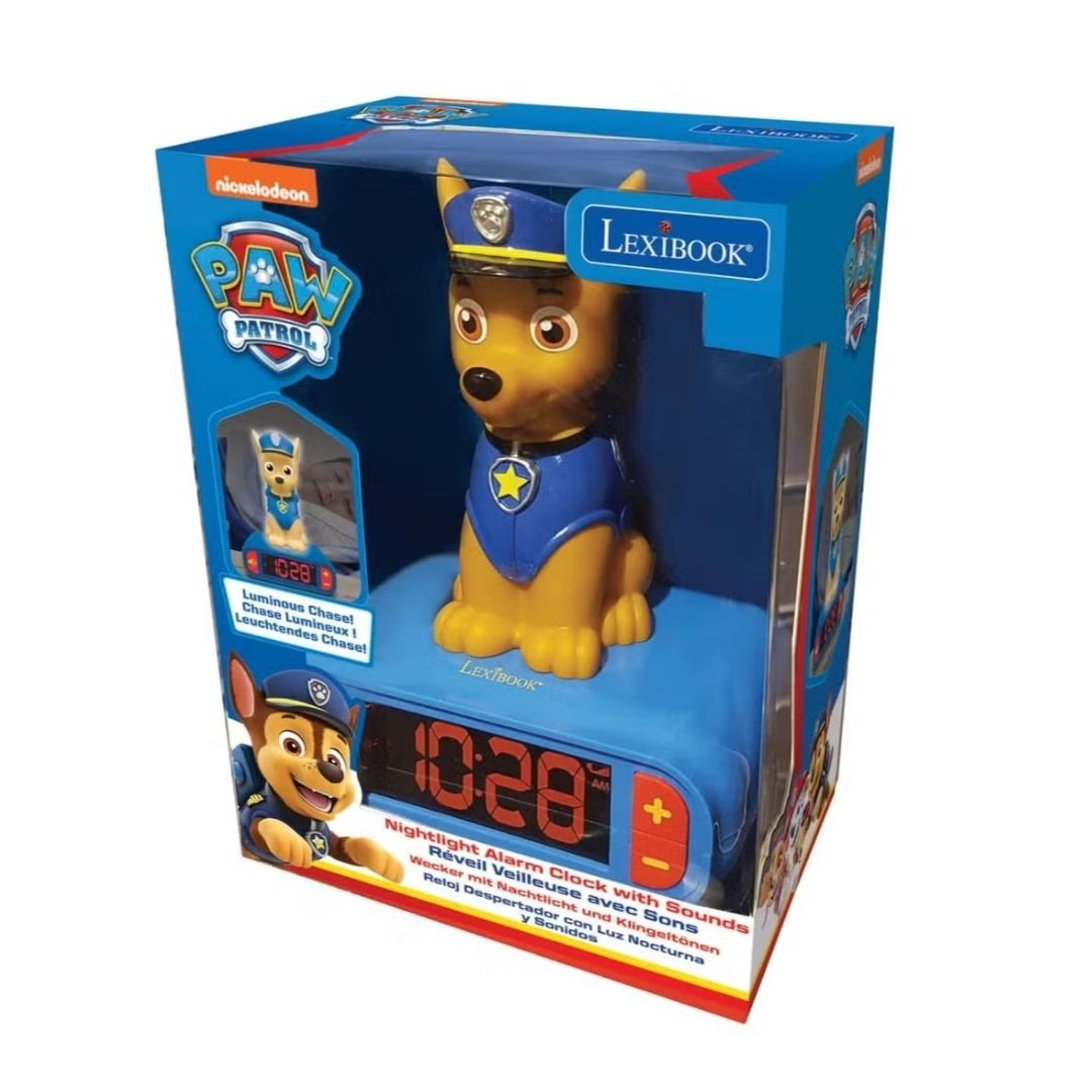 LEXIBOOK PAW PATROL 3D ALARM CLOCK W/NIGHT LIGHT AND SOUND EFFECTS, Ages 3+ — Lexibook