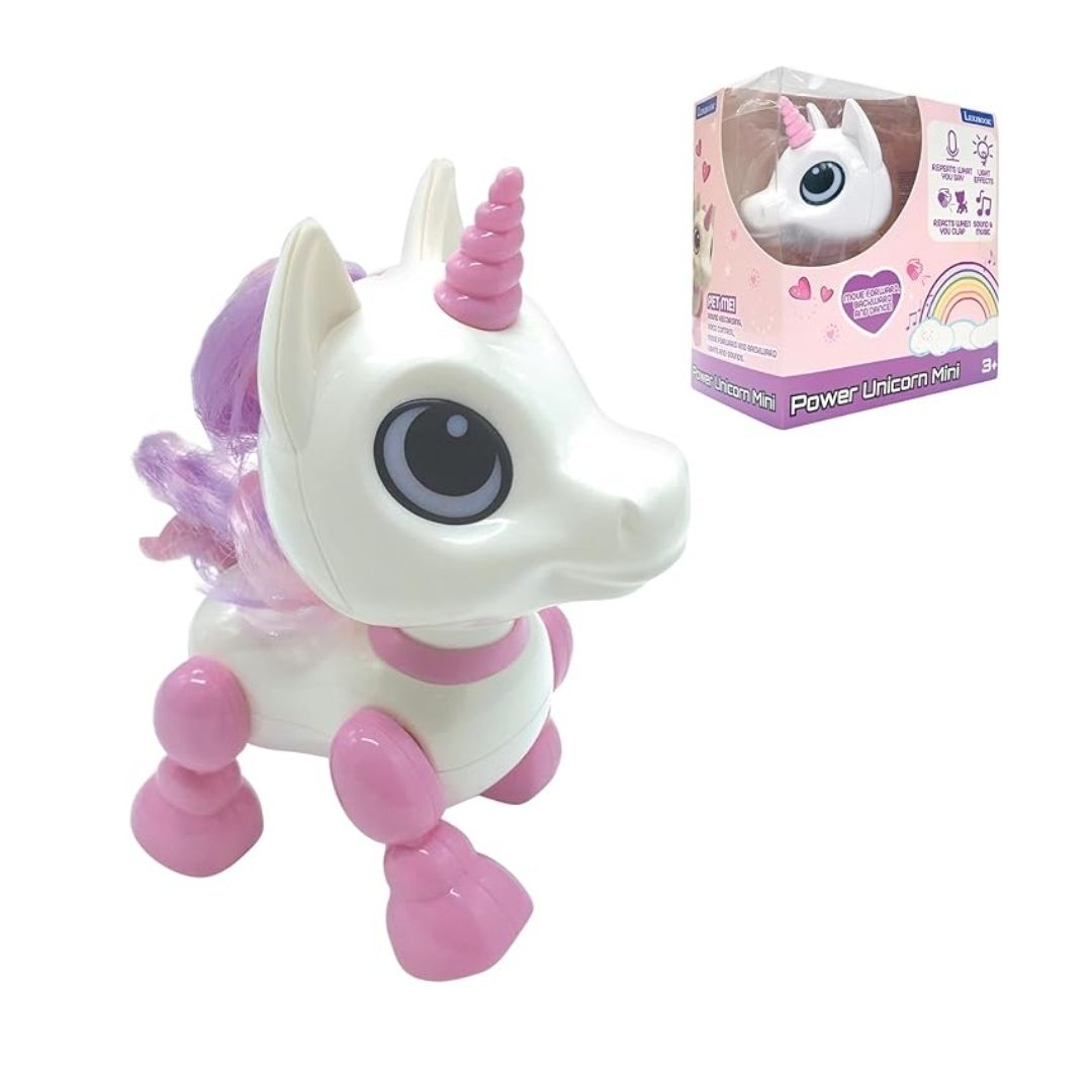 LEXIBOOK POWER UNICORN ROBOT W/LIGHT SOUND EFFECTS N VOICE COMMAND, Ages 3+ — Lexibook