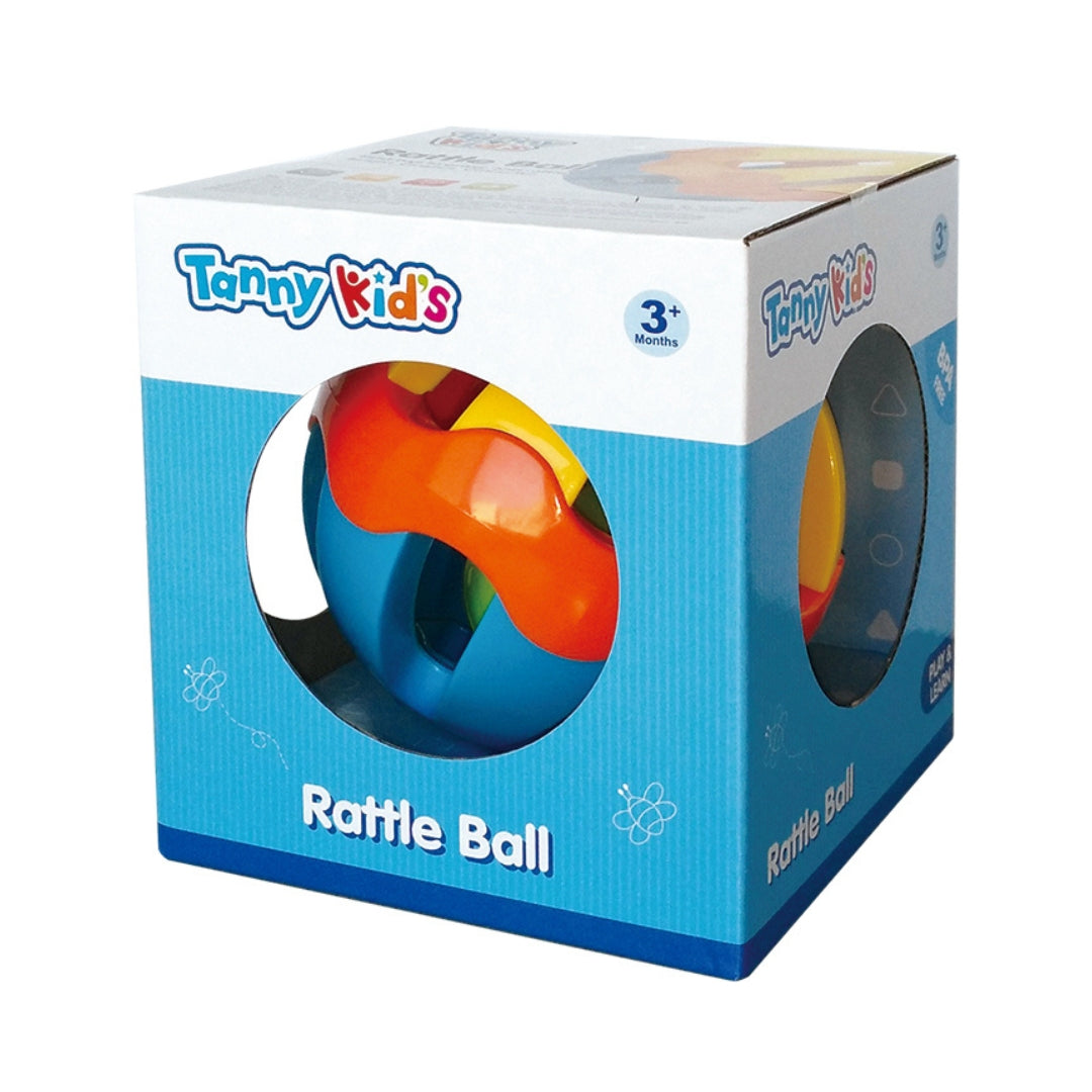 TANNY KIDS RATTLE BALL, Ages 3M+