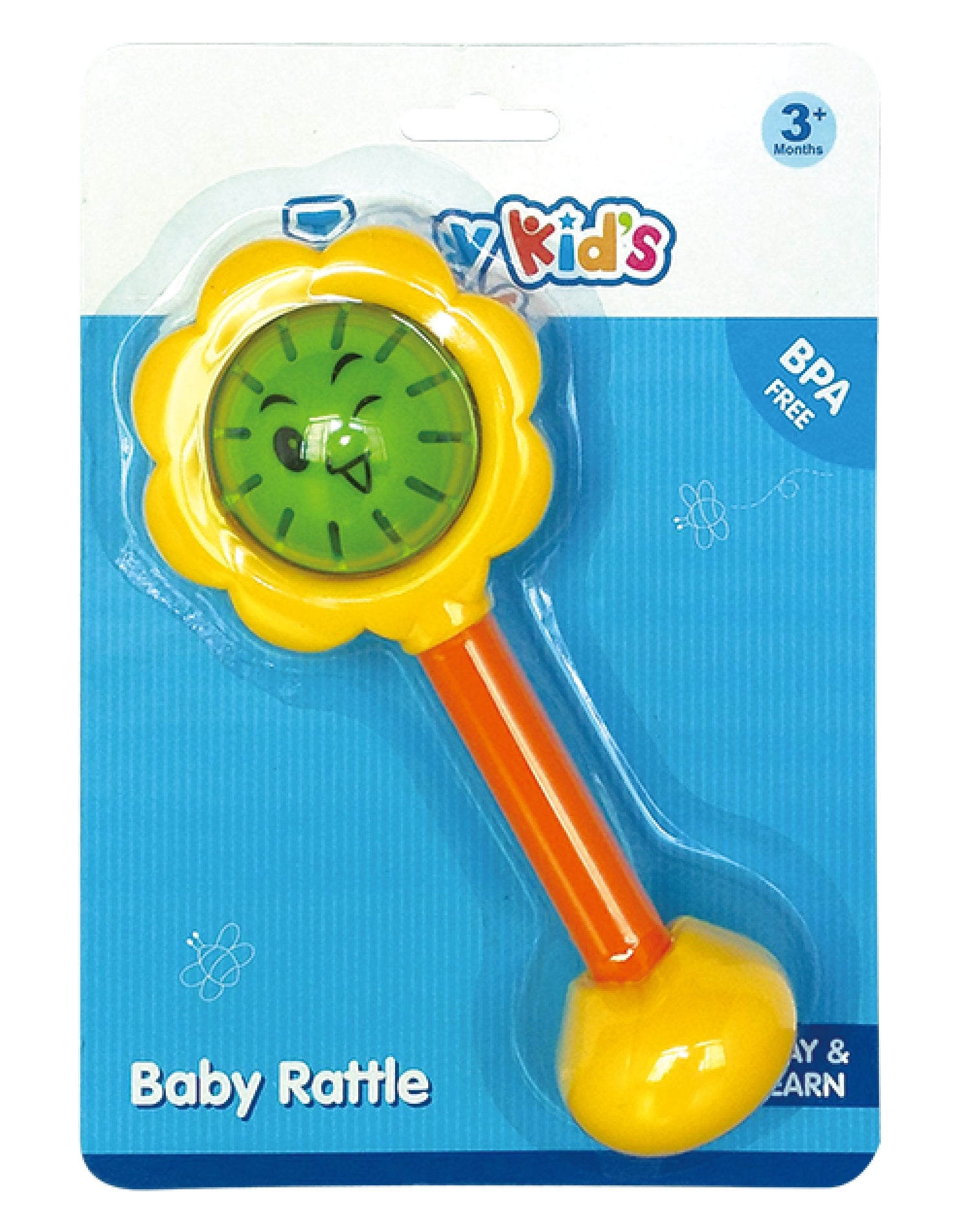 TANNY KIDS BABY RATTLE DRUM, Ages 3M+