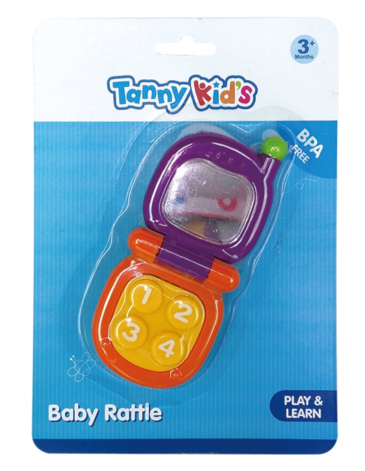 TANNY KIDS BABY RATTLE PHONE, Ages 3M+