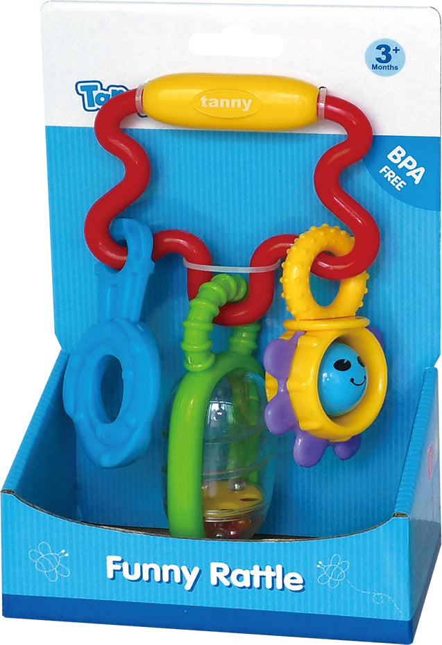 TANNY KIDS FUNNY RATTLE, Ages 3M+