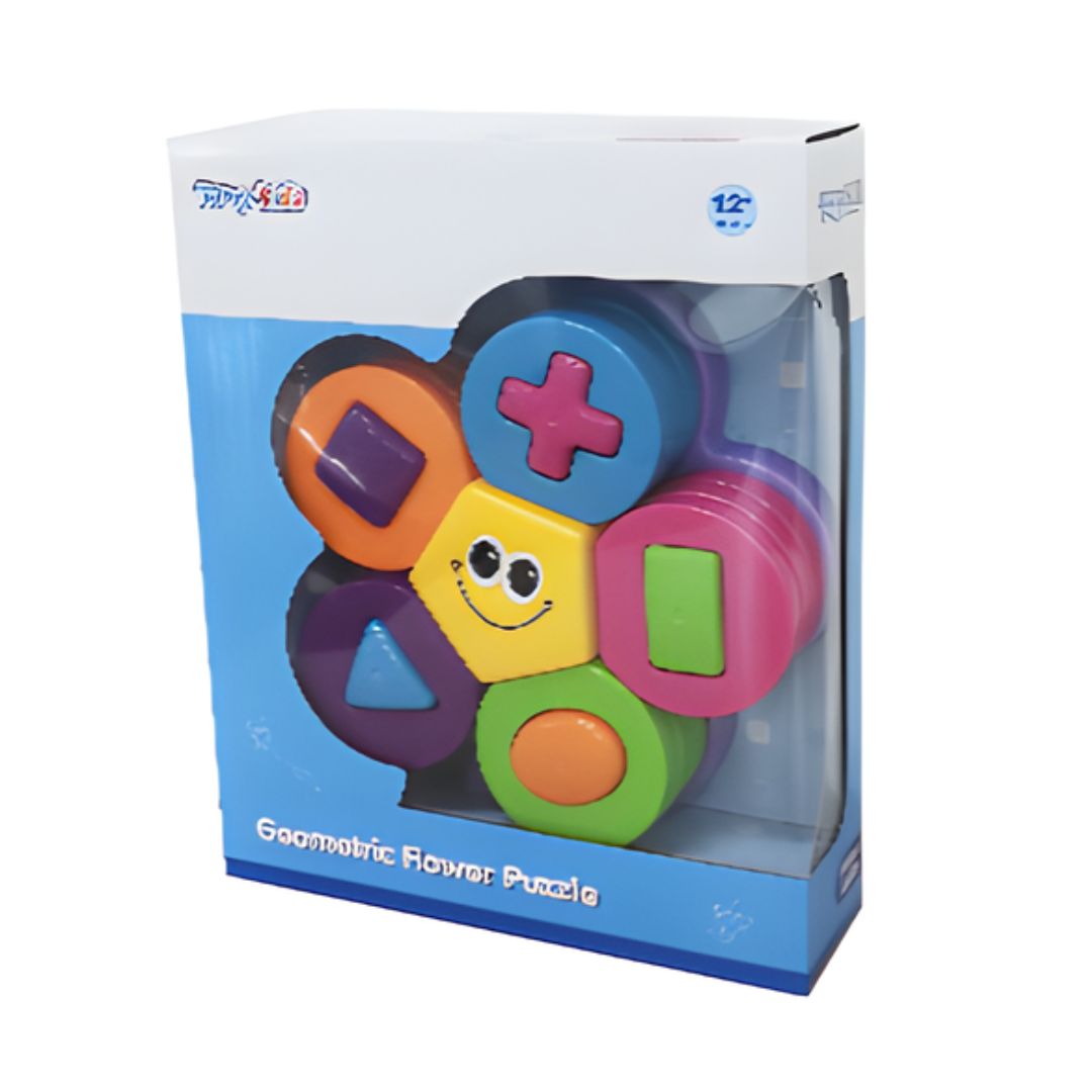 TANNY KIDS  GEOMETRIC FLOWER PUZZLE, Ages 12M+