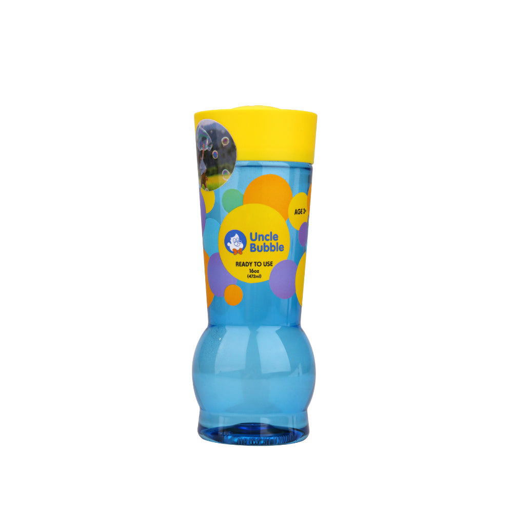 UNCLE BUBBLES REFILL BUBBLE SOLUTION 16OZ, Ages 3+