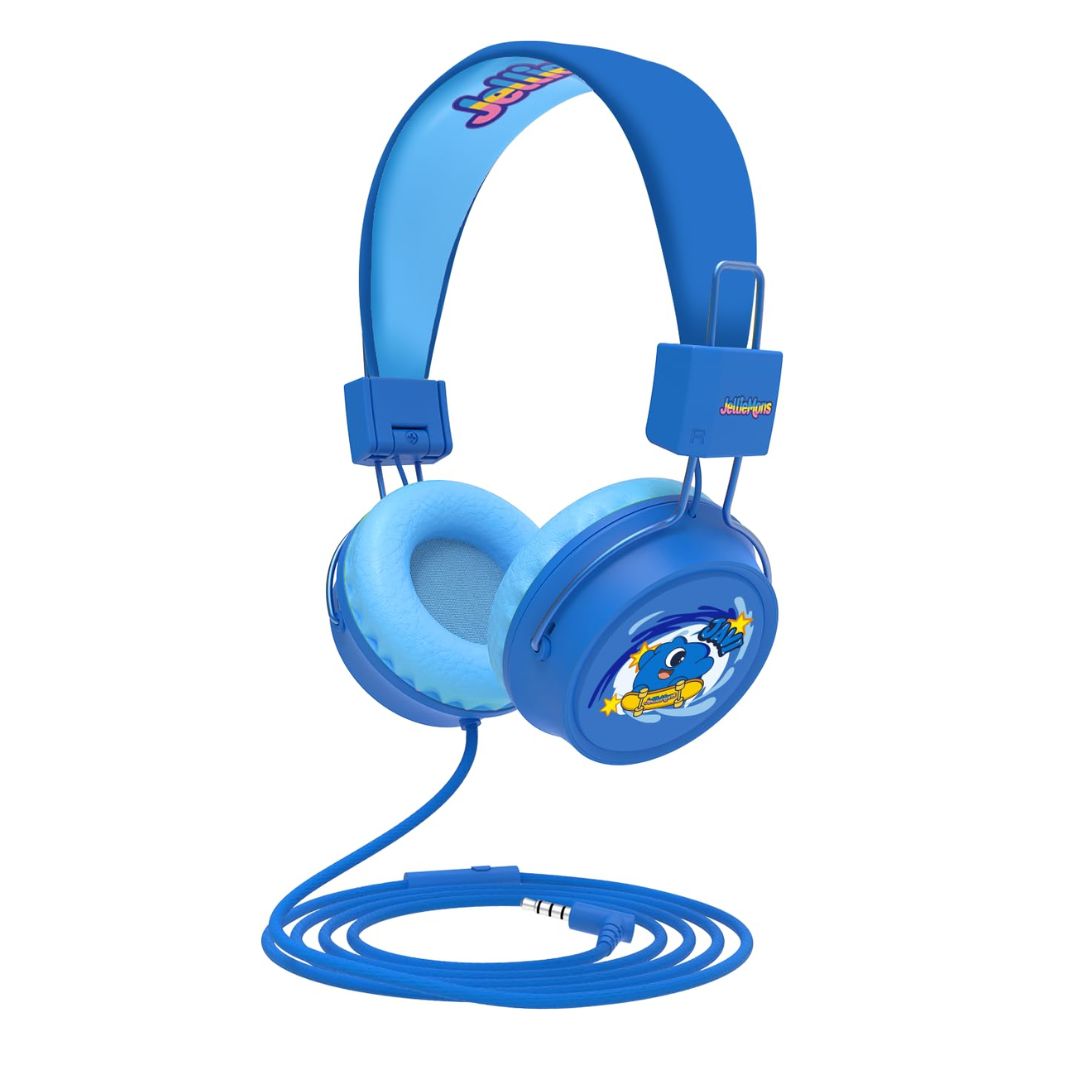 JELLIEMONS BOOMA BEATS WIRED HEADPHONES BLUE, Ages 5+