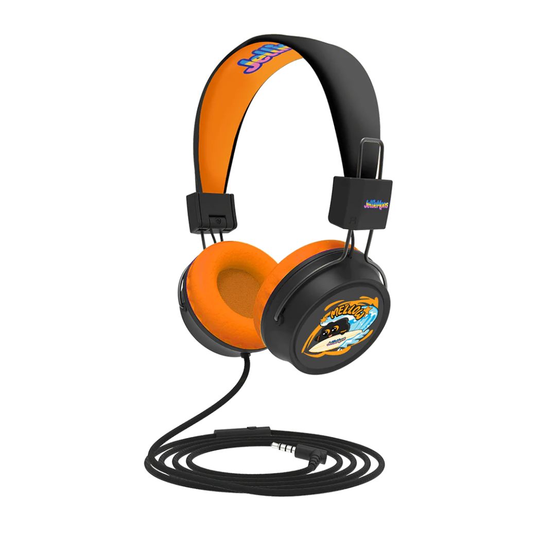 JELLIEMONS BOOMA BEATS WIRED HEADPHONES BLACK, Ages 5+