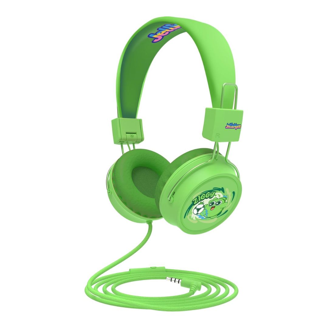 JELLIEMONS BOOMA BEATS WIRED HEADPHONES GREEN, Ages 5+