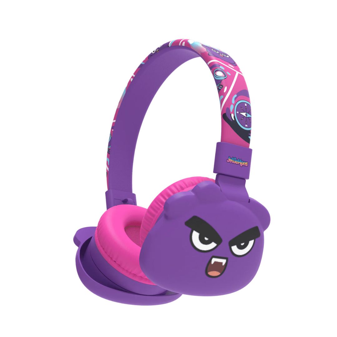 JELLIEMONS  BOOMA ECHO WIRELESS HEADPHONES PURPLE, Ages 5+
