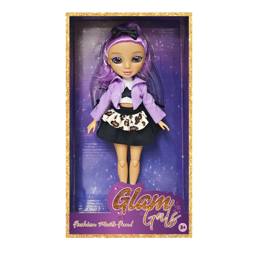 KAIWELL FASHION DOLL PURPLE POSEABLE GLAM GIRLZ 9, Ages 3+