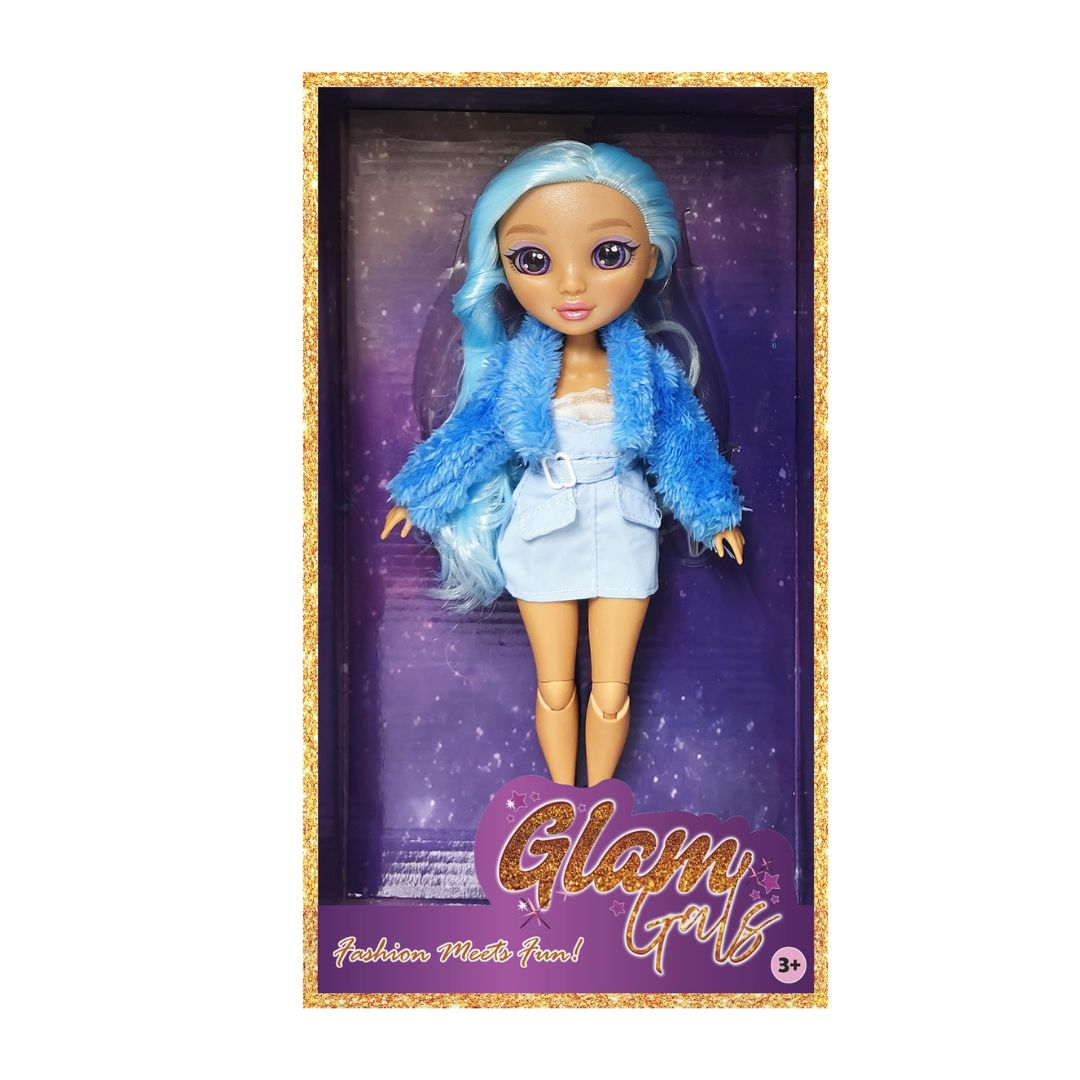 KAIWELL FASHION DOLL BLUE POSEABLE GLAM GIRLZ 9, Ages 3+
