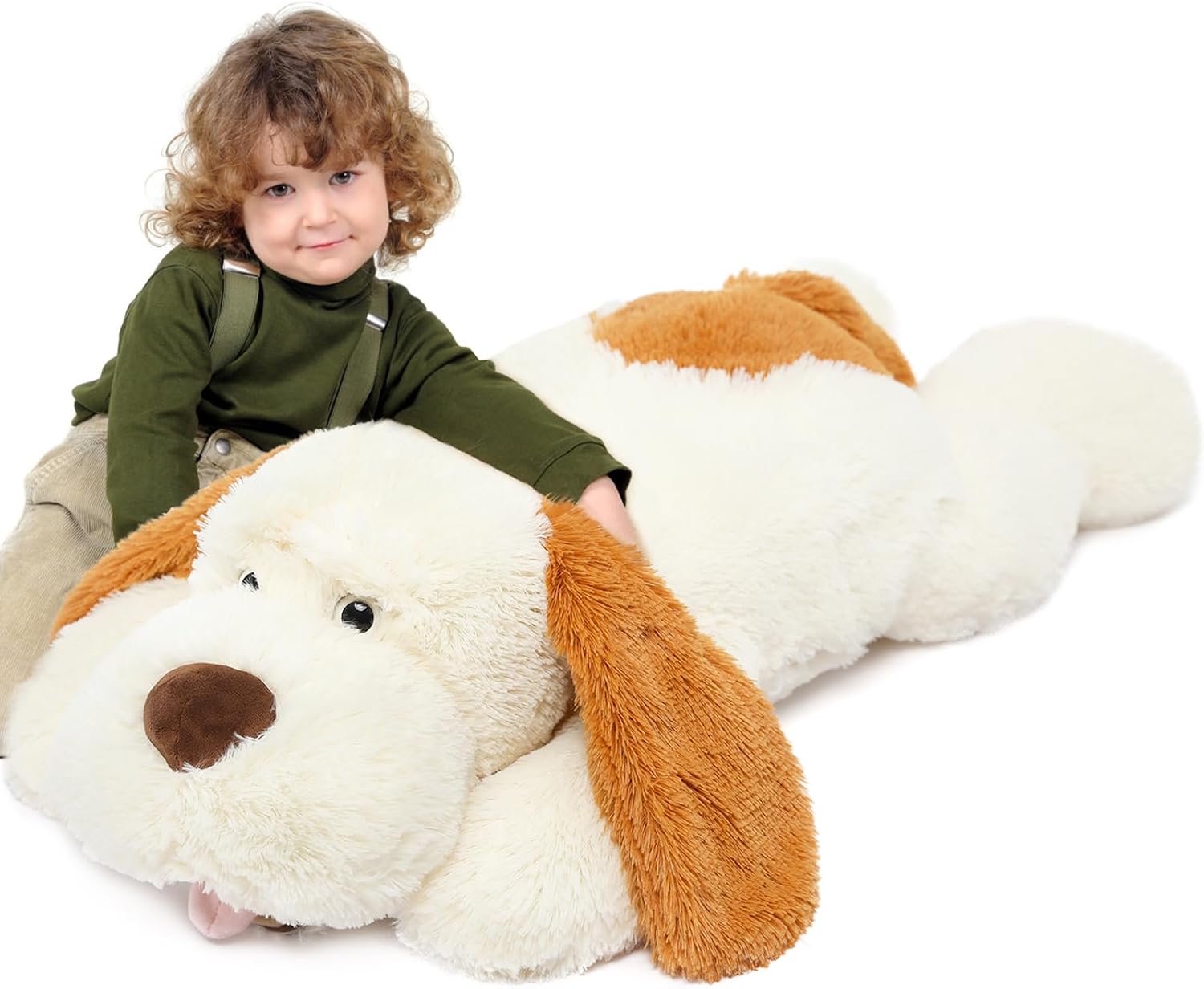 MorisMos Giant Dog Stuffed Animal 31" White — MORISMOS