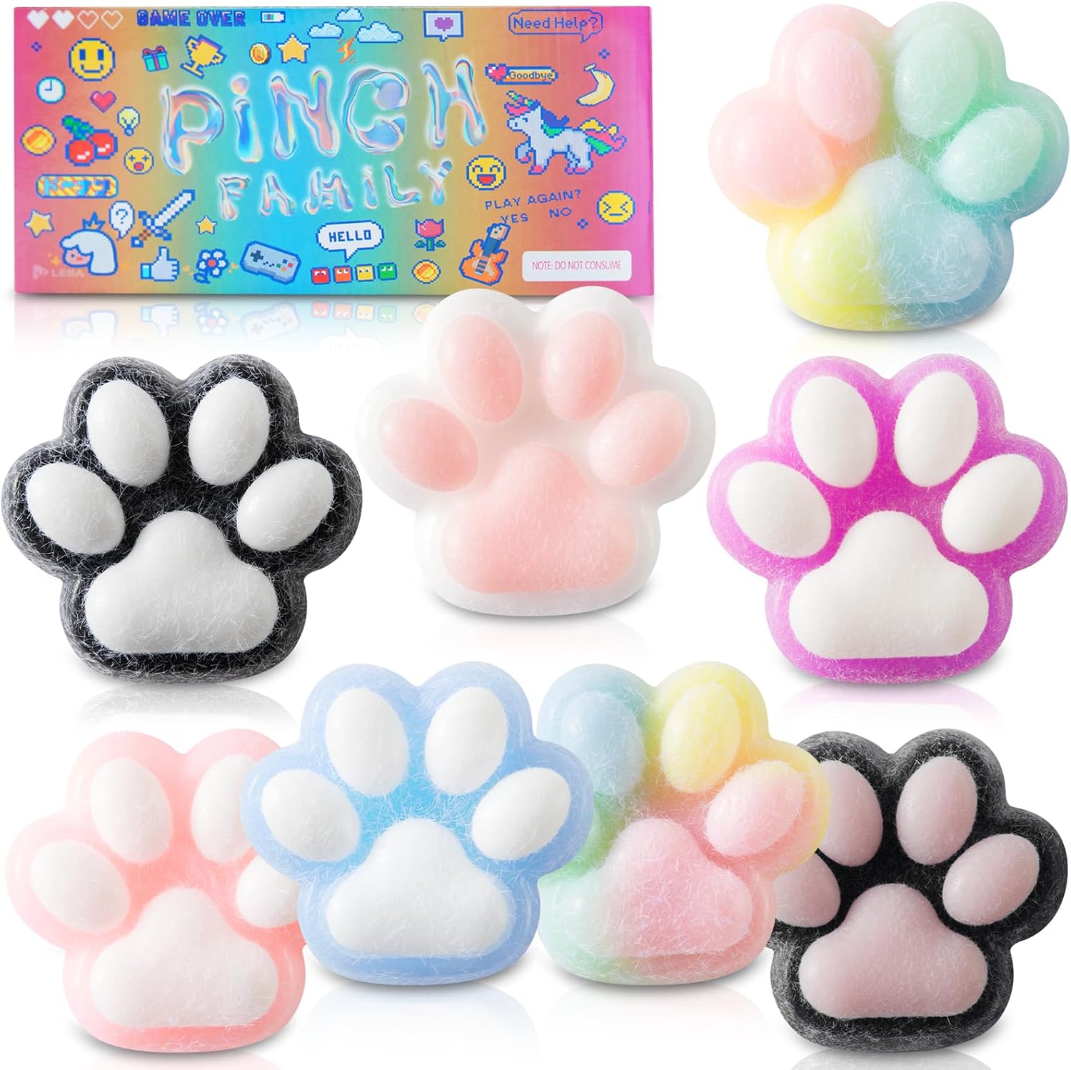 MoZkkiz aba Squishy Cat Paw Squeeze Toys 8 Pcs — Mozkkiz