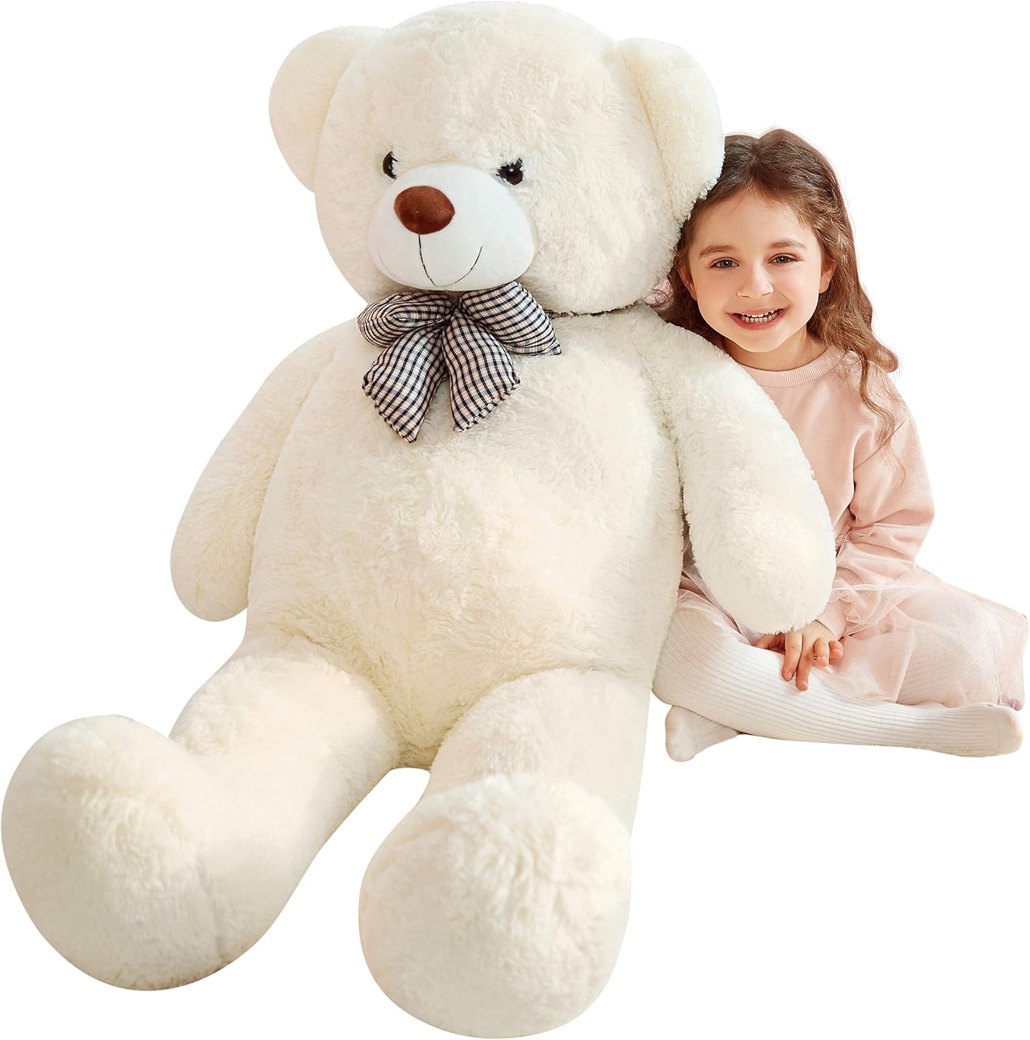 IKASA Giant Teddy Bear Soft Stuffed Toy 120cm White — IKASA